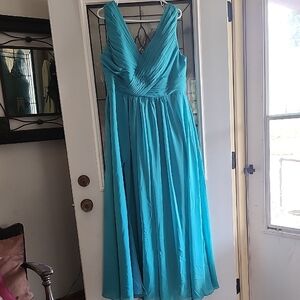 Elegant Blue Sleeveless Dress